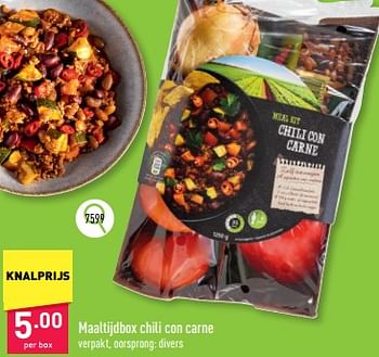 Promoties Maaltijdbox chili con carne - Huismerk - Aldi - Geldig van 26/02/2024 tot 02/03/2024 bij Aldi