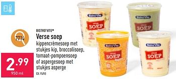 Promoties Verse soep - Bistro'Vite - Geldig van 26/02/2024 tot 02/03/2024 bij Aldi