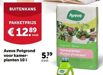 Promoties Aveve potgrond voor kamerplanten - Huismerk - Aveve - Geldig van 28/02/2024 tot 10/03/2024 bij Aveve