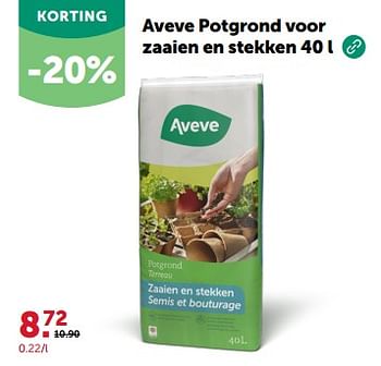 Promoties Aveve potgrond voor zaaien en stekken - Huismerk - Aveve - Geldig van 28/02/2024 tot 10/03/2024 bij Aveve