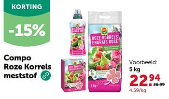 Promoties Compo roze korrels meststof - Compo - Geldig van 28/02/2024 tot 10/03/2024 bij Aveve