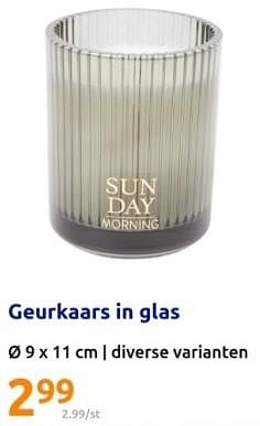Promoties Geurkaars in glas - Huismerk - Action - Geldig van 21/02/2024 tot 27/02/2024 bij Action