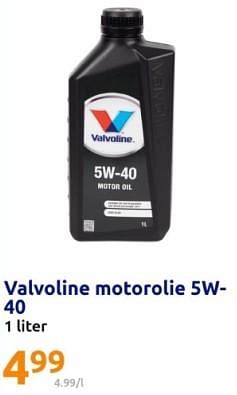 Promoties Valvoline motorolie 5w- 40 - Valvoline - Geldig van 21/02/2024 tot 27/02/2024 bij Action