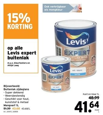 Promoties Buitenlak zijdeglans - Levis - Geldig van 14/02/2024 tot 27/02/2024 bij Gamma