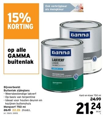 Promoties Buitenlak zijdeglans - Gamma - Geldig van 14/02/2024 tot 27/02/2024 bij Gamma