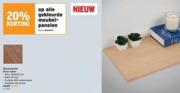 Promoties Gekleurde meubelpanelen bruin eiken - Huismerk - Gamma - Geldig van 14/02/2024 tot 27/02/2024 bij Gamma