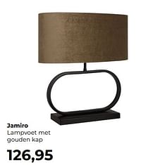 Jamiro lampvoet met gouden kap-Huismerk - Lampidee