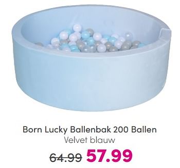 Promoties Born lucky ballenbak 200 ballen velvet blauw - Born Lucky - Geldig van 19/02/2024 tot 26/02/2024 bij Baby & Tiener Megastore