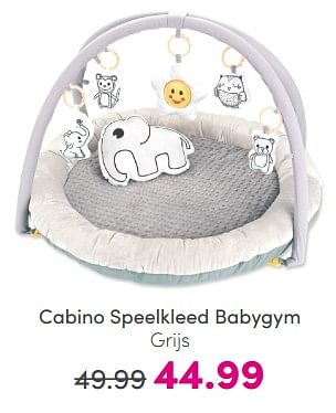 Promoties Cabino speelkleed babygym grijs - Cabino - Geldig van 19/02/2024 tot 26/02/2024 bij Baby & Tiener Megastore