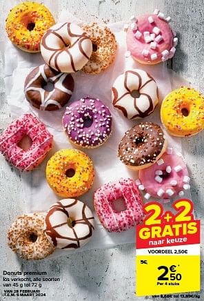 Promoties Donuts premium - Huismerk - Carrefour Express - Geldig van 28/02/2024 tot 05/03/2024 bij Carrefour Express