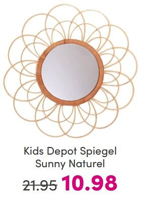 Promoties Kids depot spiegel sunny naturel - KidsDepot  - Geldig van 19/02/2024 tot 26/02/2024 bij Baby & Tiener Megastore