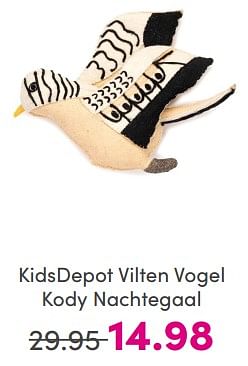 Promoties Kidsdepot vilten vogel kody nachtegaal - KidsDepot  - Geldig van 19/02/2024 tot 26/02/2024 bij Baby & Tiener Megastore