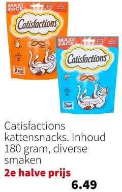 Promoties Catisfactions kattensnacks - Catisfactions - Geldig van 26/02/2024 tot 03/03/2024 bij Intratuin
