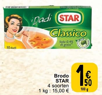 Promoties Brodo star - Star - Geldig van 27/02/2024 tot 04/03/2024 bij Cora