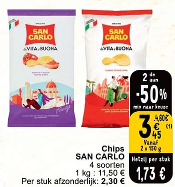 Promoties Chips san carlo - San Carlo - Geldig van 27/02/2024 tot 04/03/2024 bij Cora