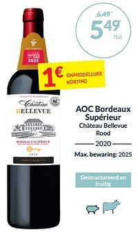 Aoc bordeaux supérieur château bellevue rood-Rode wijnen