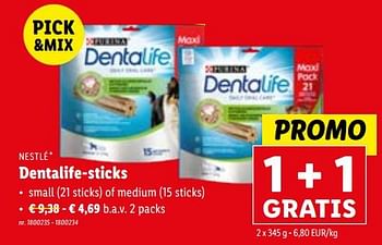 Promoties Dentalife-sticks - Purina - Geldig van 28/02/2024 tot 05/03/2024 bij Lidl