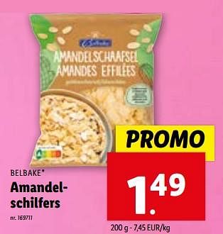 Promoties Amandelschilfers - Belbake - Geldig van 28/02/2024 tot 05/03/2024 bij Lidl