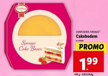 Promoties Cakebodem - Confiserie Firenze - Geldig van 28/02/2024 tot 05/03/2024 bij Lidl
