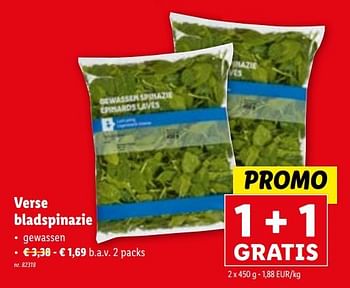 Promoties Verse bladspinazie - Huismerk - Lidl - Geldig van 28/02/2024 tot 05/03/2024 bij Lidl