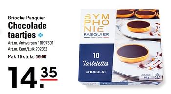 Promoties Chocolade taartjes - Brioche pasquier - Geldig van 22/02/2024 tot 11/03/2024 bij Sligro