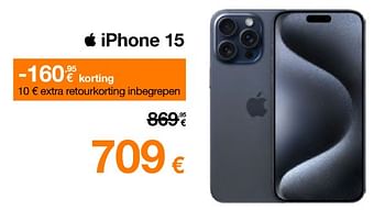 Promoties Apple iphone 15 - Apple - Geldig van 20/02/2024 tot 29/02/2024 bij Orange