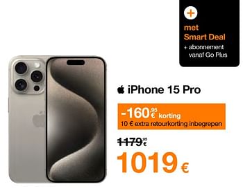 Promoties Apple iphone 15 pro - Apple - Geldig van 20/02/2024 tot 29/02/2024 bij Orange