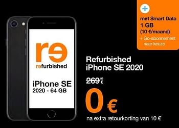 Promoties Apple refurbished iphone se 2020 - Apple - Geldig van 20/02/2024 tot 29/02/2024 bij Orange