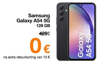 Promoties Samsung galaxy a54 5g 128 gb - Samsung - Geldig van 20/02/2024 tot 29/02/2024 bij Orange