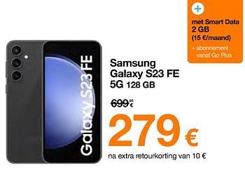 Promoties Samsung galaxy s23 fe 5g 128 gb - Samsung - Geldig van 20/02/2024 tot 29/02/2024 bij Orange
