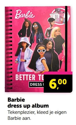 Promoties Barbie dress up album - Huismerk - Boekenvoordeel - Geldig van 24/02/2024 tot 02/03/2024 bij BoekenVoordeel