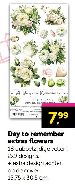 Promoties Day to remember extras flowers - Huismerk - Boekenvoordeel - Geldig van 24/02/2024 tot 02/03/2024 bij BoekenVoordeel