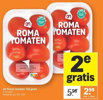 Promoties Ah roma tomaten - Huismerk - Albert Heijn - Geldig van 26/02/2024 tot 03/03/2024 bij Albert Heijn