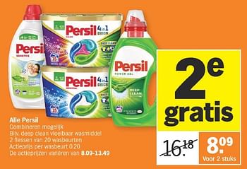 Promoties Deep clean vloeibaar wasmiddel - Persil - Geldig van 26/02/2024 tot 03/03/2024 bij Albert Heijn