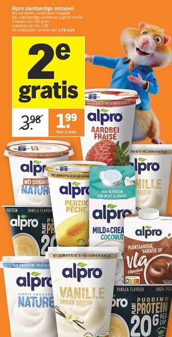 Promoties Plantaardige variatie op yoghurt vanille - Alpro - Geldig van 26/02/2024 tot 03/03/2024 bij Albert Heijn