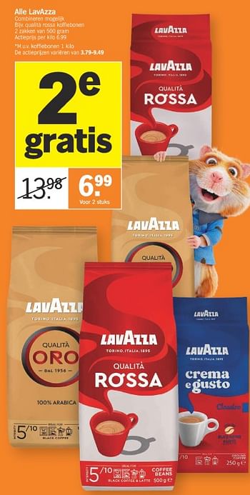 Promoties Qualità rossa koffiebonen - Lavazza - Geldig van 26/02/2024 tot 03/03/2024 bij Albert Heijn