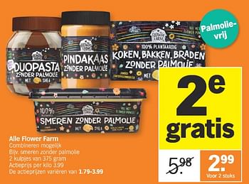 Promoties Smeren zonder palmolie - The Flower Farm - Geldig van 26/02/2024 tot 03/03/2024 bij Albert Heijn