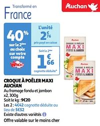 Croque à poêler maxi auchan-Huismerk - Auchan