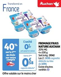 Fromage frais nature auchan-Huismerk - Auchan