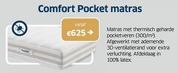 Promoties Comfort pocket matras - Huismerk - Sleeplife - Geldig van 01/03/2024 tot 09/03/2024 bij Sleeplife