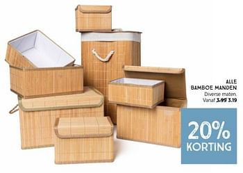 Promoties Alle bamboe manden - Huismerk - Xenos - Geldig van 25/02/2024 tot 09/03/2024 bij Xenos