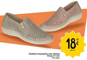 Promoties Comfort mocassins voor dames - Huismerk - Cora - Geldig van 27/02/2024 tot 11/03/2024 bij Cora