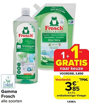 Promoties Antikalkreiniger vinegar - Frosch - Geldig van 28/02/2024 tot 05/03/2024 bij Carrefour