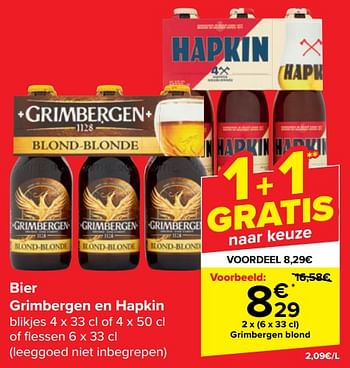 Promoties Bier grimbergen blond - Grimbergen - Geldig van 28/02/2024 tot 05/03/2024 bij Carrefour