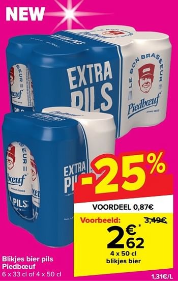 Promoties Bier pils piedboeuf - Piedbœuf - Geldig van 28/02/2024 tot 05/03/2024 bij Carrefour