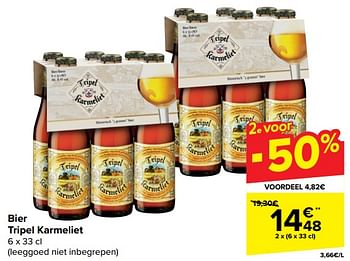 Promoties Bier tripel karmeliet - TRipel Karmeliet - Geldig van 28/02/2024 tot 05/03/2024 bij Carrefour