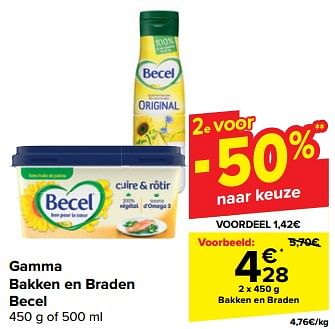 Promoties Bakken en braden becel - Becel - Geldig van 28/02/2024 tot 11/03/2024 bij Carrefour