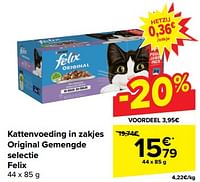 Kattenvoeding in zakjes original gemengde selectie felix-Purina
