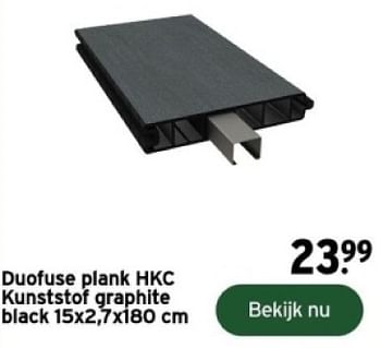 Promotions Duofuse plank hkc kunststof graphite - Produit maison - Gamma - Valide de 14/02/2024 à 31/12/2024 chez Gamma