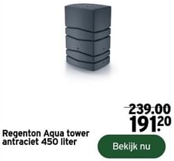 Regenton aqua tower antraciet